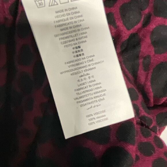 Michael Michael Kors Jumpsuit Red Black Leopard Wide Leg Chain Straps Large - Picture 10 of 15